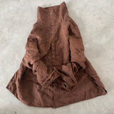 2025  Su Nian Weiyang 23/11 See you again, loose thickened ramie turtleneck cardigan button shirt in autumn and winter