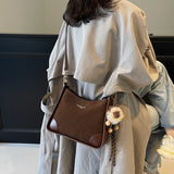 KKBOXLY 2025 Premium texture small bag women's popular new Korean version trendy fashion contrasting color portable oblique span niche versatile bucket bag