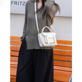 2025 Fashion shoulder bag large capacity small square bag  new personalized Popular style backpack women's niche commuter backpack