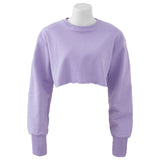 Spring new lazy style casual short sweater solid color long sleeves loose home wear comfortable versatile sports women