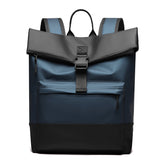 2025 2025 new urban commuter large-capacity leather film anti-splashing men's backpack roll cover anti-theft New printable LOGO