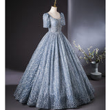 2025 Banquet evening dress  spring new blue-gray heavy industry tutu skirt annual meeting art test super fairy performance dress skirt