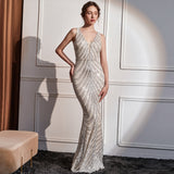 2025 Evening dress Women's sequins Company annual meeting Internet celebrity activities Dinner party Car model etiquette Miss Skinny long dress