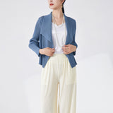 2025 women's autumn clothes, tops, coats, high-grade lapels, long sleeves, loose temperament, commuting fashion, versatile cardigan, coat