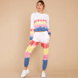 2025 spring and summer  new loungewear casual two-piece set women's summer  long-sleeved sweater trousers set