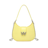 KKBOXLY 2025 PVC Barbie jelly bag fashionable and versatile crescent armpit bag dirt-resistant and easy-to-wash summer women's handbag customization