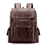 2025 Backpack New men's simple retro business computer bag soft pu new trend travel large capacity backpack