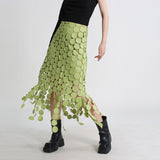 2025 Australian trendy brand niche design long dress  spring new fashion retro Popular style embroidered fringed skirt