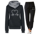 2025KKBOXLY  New men's and women's printed sweater set autumn and winter pullover hoodie sports suit casual jogging transportation
