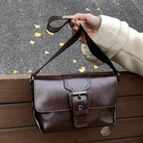 KKBOXLY 2025 Maillard retro underarm bag women's popular new trendy high-end textured women's bag shoulder bag crossbody small square bag