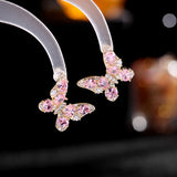 2025 South Korea Dongdaemun 2023 new earrings simple fashion 925 silver needle high sense color zircon butterfly stud earrings