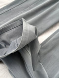 Solid color jeans women's  summer new drawstring loose drape ice silk thin straight casual wide-leg pants K427