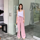 Summer  new linen sling vest, Korean version ins adjustable reception niche design sleeveless top