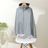 Cool feeling channel good goods! A certain Xia Pingti style large version UPF50 + original yarn vinyl hat sunscreen jacket D211