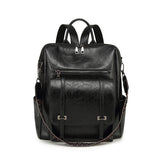 retro women's backpack new high-end PU soft leather dual-purpose shoulder bag large-capacity commuter backpack women