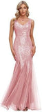 2025New Fishtail Evening Dress  New V-Neck Sexy Long Formal Ball Sequins Party Dress Woman