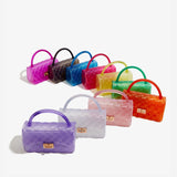 KKBOXLY 2025 trendy PVC Barbie jelly bag, fashionable and versatile handbag, dirt-resistant and easy-to-wash multi-color bag cover women's bag customization