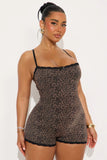 New new hot-selling fashionable and sexy leopard print suspender backless slim onesie jumpsuit