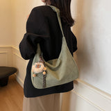 KKBOXLY 2025 Large capacity commuter tote bag women's popular new retro versatile underarm dumpling bag niche shoulder messenger bag