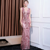 2025 Evening dress, socialite style, light luxury temperament, high-end banquet, high-end sense, heavy industry sequins, long and thin dress