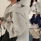 2025 popular Autumn   Women's New Fashion Casual Zipper Cardigan Thin Velvet Sweater Jacket Women's 661