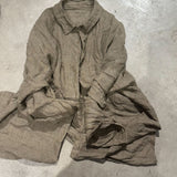 2025  25/2 SN129 Literary and Casual Early Spring Long Sleeve Yarn Textured Linen Shirt