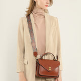 Bag  genuine leather vegetable tanned cowhide new high-end simple fashion temperament women's bag portable one-shoulder crossbody mailman