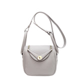 KKBOXLY 2025 niche design fashionable bucket bag women's popular new soft leather oblique span bag solid color shoulder handheld women's bag