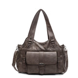 Large capacity retro versatile tote bag women's spring new fashion commuter shoulder bag short trip messenger bag
