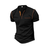 KKBOXLY 2025 men's short-sleeved popular new T-shirt trendy brand  short-sleeved polo shirt casual versatile men's top
