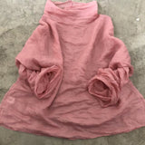 2025    22/11 SN88 spring and summer new simple literary light ramie shoulder shirt