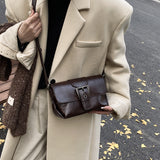 KKBOXLY 2025 Maillard retro underarm bag women's popular new trendy high-end textured women's bag shoulder bag crossbody small square bag