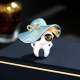 2025 New creative personalized design feeling clothing corsage anti-light pin cute vacation style hat teeth small brooch