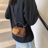 KKBOXLY 2025 Autumn and winter super fire niche lamb furry bag women's popular new versatile chain messenger bag mini furry bag