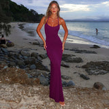 2025 F25DS010 Summer   women's clothing ins new  sexy slim backless suspender dress