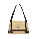 KKBOXLY 2025 Woven straw large-capacity commuter bag women's popular new fashion seaside vacation beach bag shoulder armpit bag