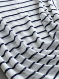 Cherry embroidery contrasting stripes ice thin thin summer age reduction POLO collar women's short-sleeved knitted sweater C072