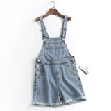 Z500 sweet girl denim overalls summer new retro loose curled wide-leg shorts suspender jumpsuit