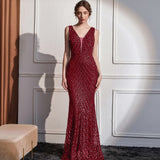 2025 Evening dress Women's sequins Company annual meeting Internet celebrity activities Dinner party Car model etiquette Miss Skinny long dress
