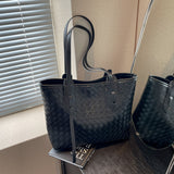 KKBOXLY 2025 Large capacity slack bag women's popular new casual versatile college students class commuter bag underarm tote bag