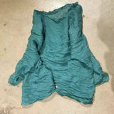2025    24/3 SN36 literary and sweet two-color ramie long-sleeved lotus leaf neck pullover sunscreen shirt