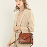 Bag  genuine leather vegetable tanned cowhide new high-end simple fashion temperament women's bag portable one-shoulder crossbody mailman
