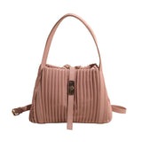 KKBOXLY 2025 Korean version of portable pleated rhombus bag women's popular new fashionable solid color versatile shoulder bag simple casual messenger bag