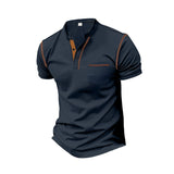 KKBOXLY 2025 men's short-sleeved popular new T-shirt trendy brand  short-sleeved polo shirt casual versatile men's top