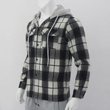 KKBOXLY 2025 new fashion 2025 men's 2025 trade casual hooded plaid shirt jacket men's spot