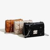 KKBOXLY 2025 PU diamond square bag fashionable versatile handbag summer women's messenger bag metal soft leather shoulder customization