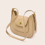 new niche design saddle bag fashion personality shoulder messenger bag leather women's bag