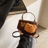KKBOXLY 2025 Autumn and winter super fire niche lamb furry bag women's popular new versatile chain messenger bag mini furry bag