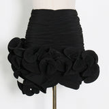 2025 Niche design tutu skirt  new milk white zipper hip wrap fungus edge splicing short skirt women
