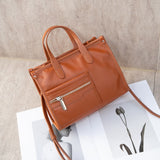new first-layer cowhide natural drop small square bag women's leather portable, tote bag fashionable and simple women's bag diagonal